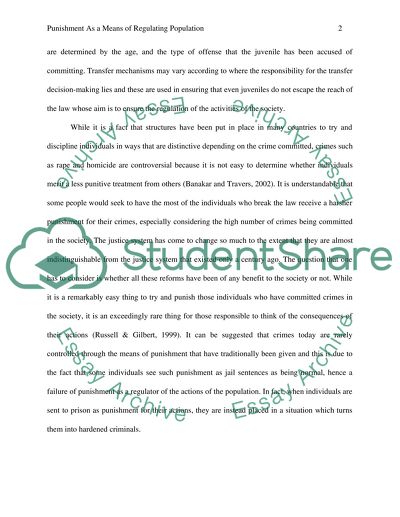 How Punishment Work as a Means of Regulating Population