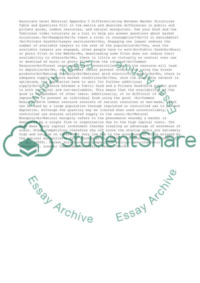 Difference between a Public Good and a Private Good