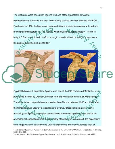 Interpretative Panel of Cypriot Bichrome III equestrian figurine, Cypro-Archaic II, c. 600475 BCE