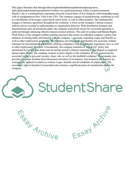 Evaluating Organizational Behavior