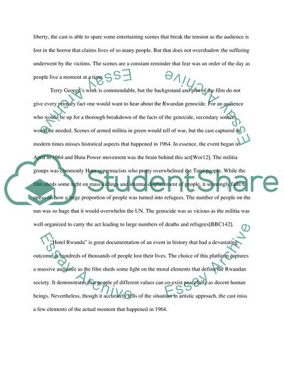 Hotel Rwanda: A Cruel Historical Event