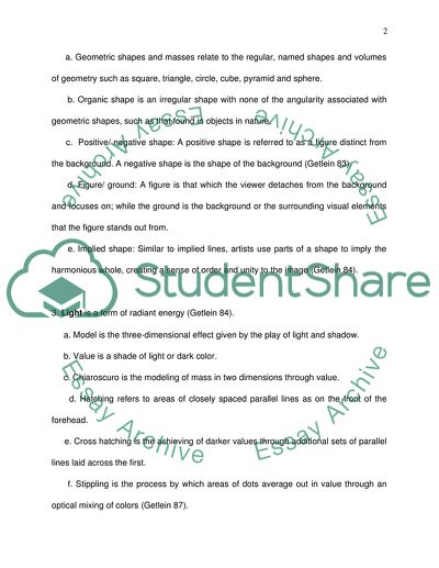 Art Vocabulary: The Visual Elements