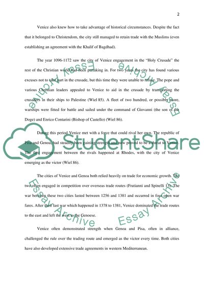 Role of Venice in the 12th Century