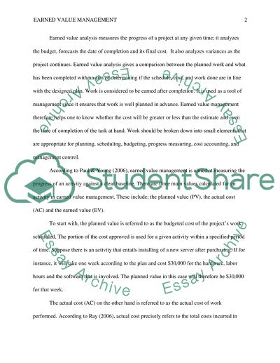 Earned value management