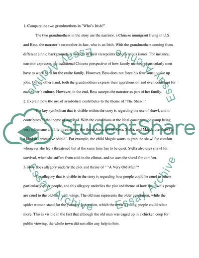 Assignment and discussion