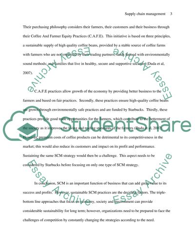 Supply chain management