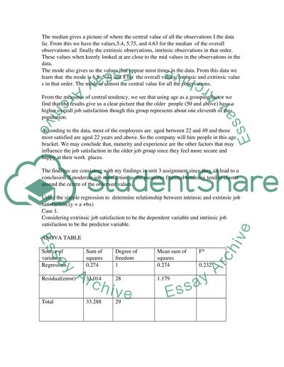Statistical Analysis (FINAL) Unit 5