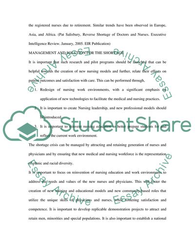 Managing the Nursing and Physician Healthcare Shortage Crisis