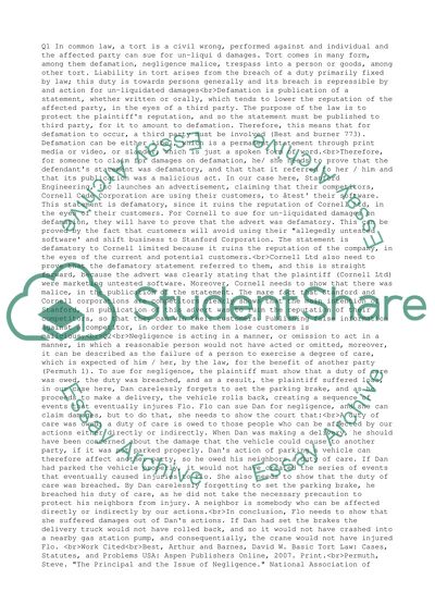 The Principal and the Issue of Negligence