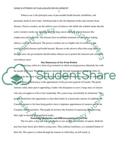 Some Patterns of Paragraph Development