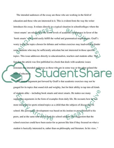 Hidden Intellectualism by Gerald Graff