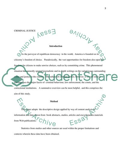 Crime Behavior And American Law Enforcement