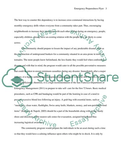 Emergency preparedness flyer