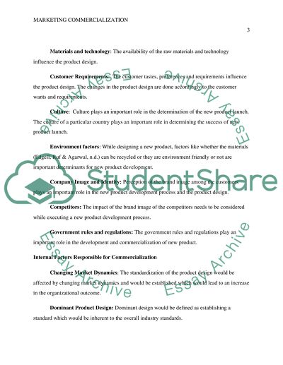 External Factors Responsible for Commercialization in the International Markets