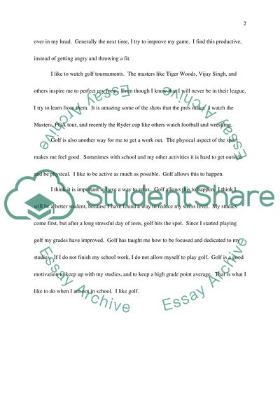 Expressing Mood Through Golf