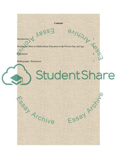 Multicultural Education