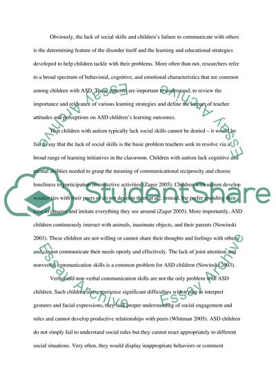 Improving responses of students with autism