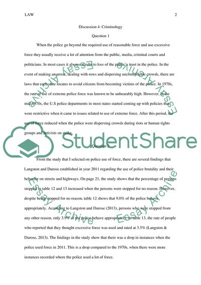 Seminar inCriminology Discussion 4