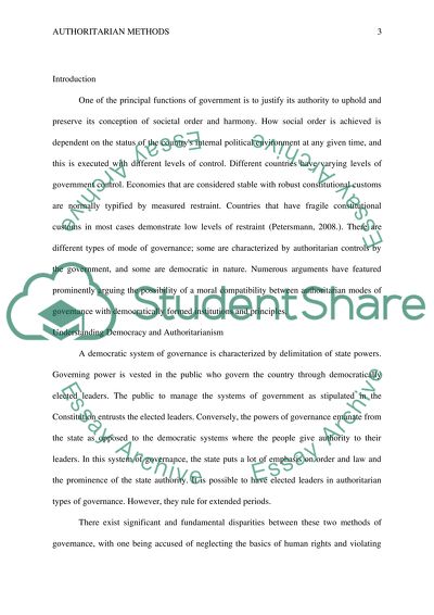 Authoritarian methods