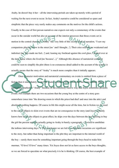 James Joyces Araby from Dubliners