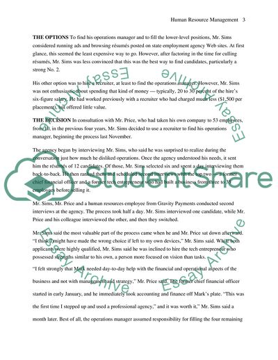 Human Resource Management