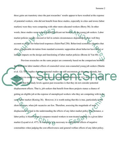 Do Labor Market Policies Have Displacement Effects