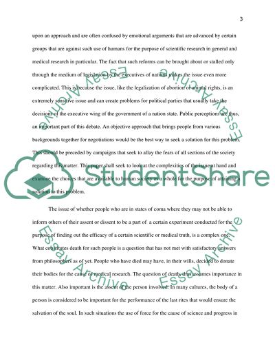 Medical Experiments on Incompetent Individuals in a Society