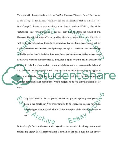 George Emerson: A Symbol or a Human Being