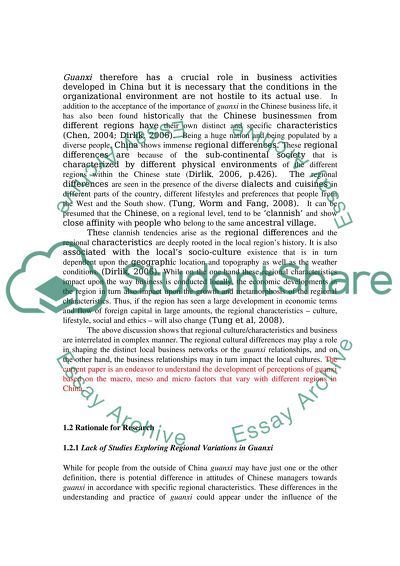 Exploration of regional variations in guanxi among Chinese managers