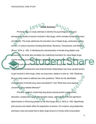 Jornal Article on Womens drug Users