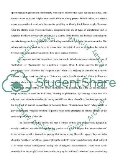 Role of Religious Beliefs in Promoting Social Conflicts and Wars