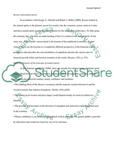 Theories on Animal Spirits