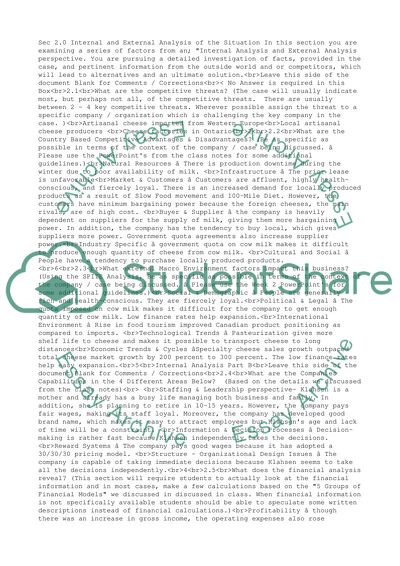 Business decision making cast study