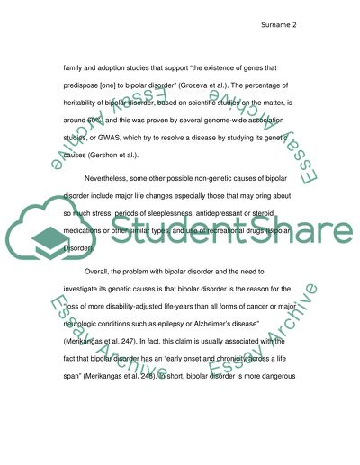 The Genetic Cause of Bipolar Disorder