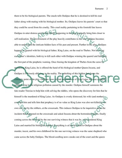 Oedipus the king essay questions
