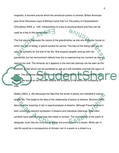 Elizabeth Bishop Language essay