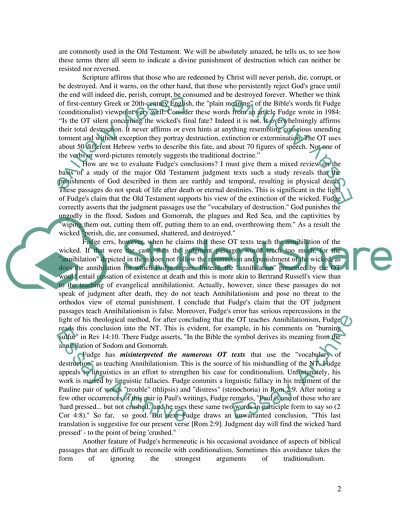 The Final End Of The Wicked by Edward Fudge