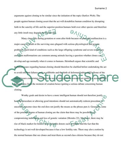 SCIENTIST SHOULD BE ALLOWED TO CLONE PEOPLE