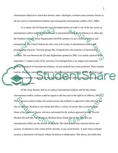 Methods And Theories Of The Studying Of International Conflicts