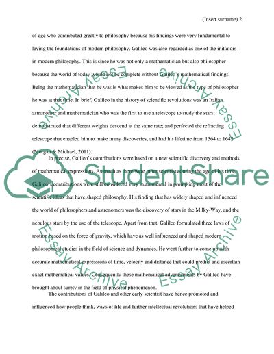 Scientific background to Modern philosophy