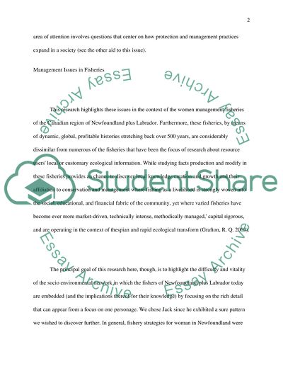 Women Management Issues in Fisheries