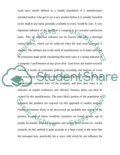 The Role of Lead Users in New Product Development