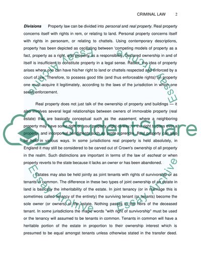 Property Law and Concurrent Estates