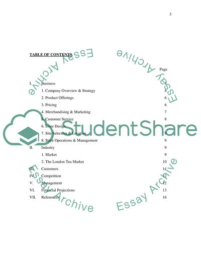 Performance of T-Bags, a Specialty Teahouse