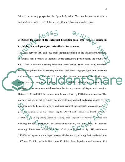 History - United States History 1865