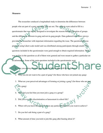 Gang Culrure - Methodology