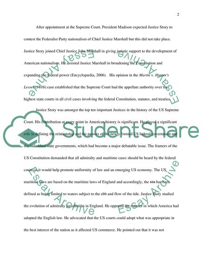 Joseph Story and His Role in the History of American Law is Stupendous