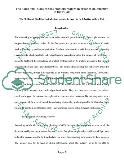 The Skills and Qualities That Mentors Require