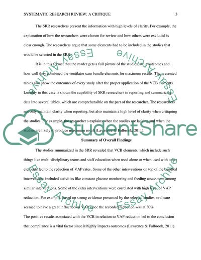 Preventing Ventilator Acquired Pneumonia in the Acute Care Setting