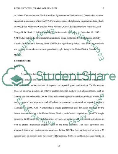 International Trade Agreements